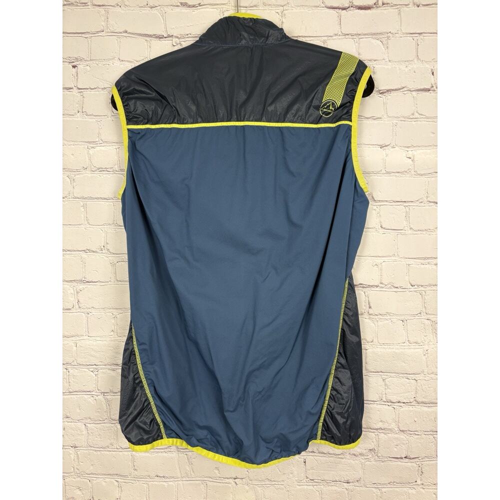 La Sportiva Windbreaker Hustle Vest Gray Yellow Trim Medium Men’s - Picture 4 of 12